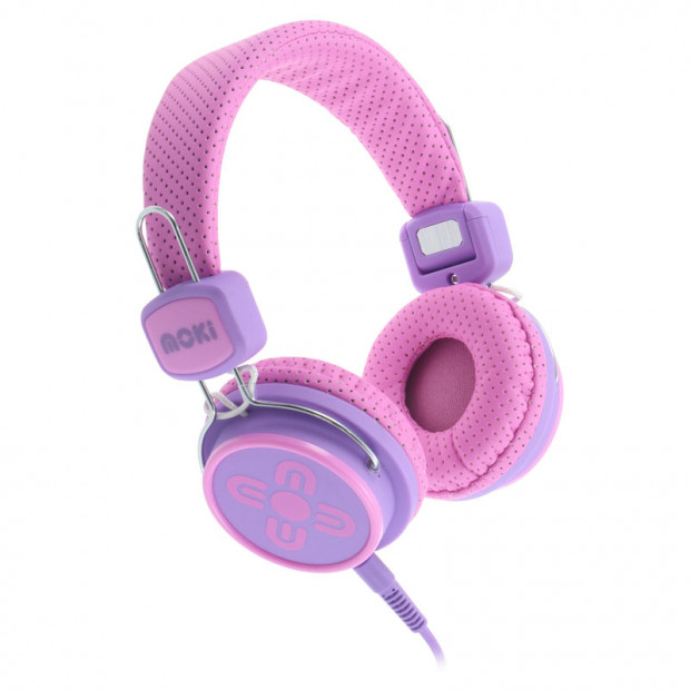 Moki Kids Safe Headphones- Pink/Purple