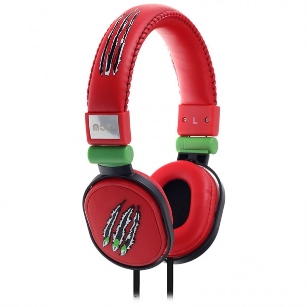 Moki Popper Headphones - Claw Red