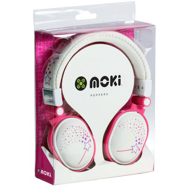 Moki Popper Headphones - Sparkles White Image 2