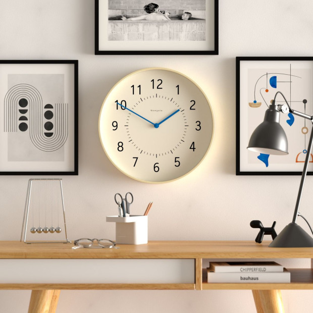 Newgate Monopoly Plywood Wall Clock With Blue Hands Image 3