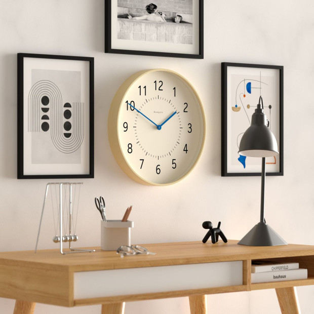 Newgate Monopoly Plywood Wall Clock With Blue Hands Image 4