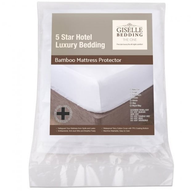 Bedding King Size Waterproof Bamboo Mattress Protector Image 7