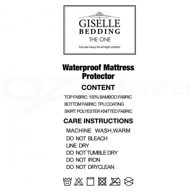 Bedding King Size Waterproof Bamboo Mattress Protector Image 8