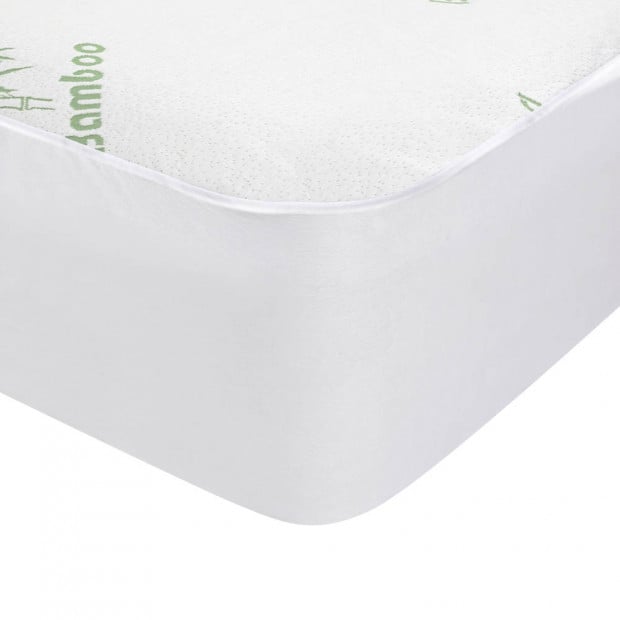 Bedding Bamboo Mattress Protector Queen Bed Image 4