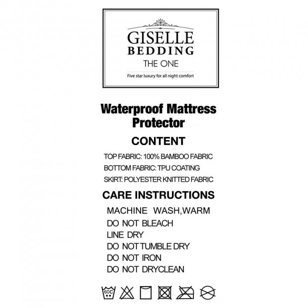 Bedding Bamboo Mattress Protector Queen Bed Image 8