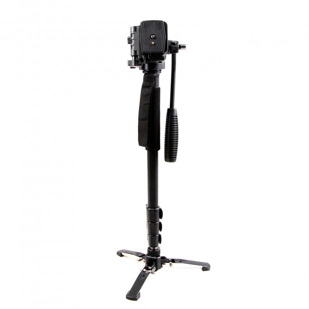 Extendable Portable Camera Monopod Tripod - Black Image 1