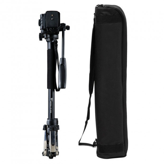 Extendable Portable Camera Monopod Tripod - Black Image 3