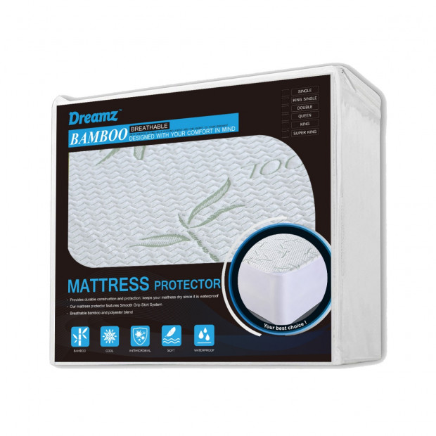 Waterproof Bamboo Fully Fitted Mattress Protector King Single Image 5