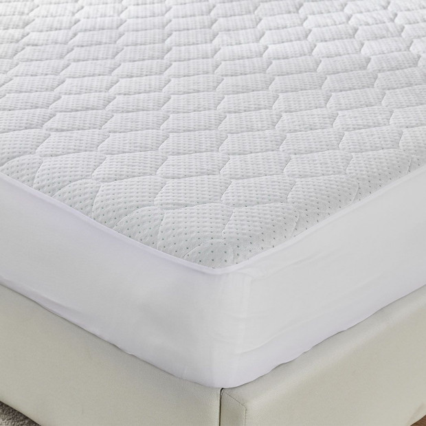 Mattress Protector Topper Bamboo Pillowtop Waterproof Cover King Image 7