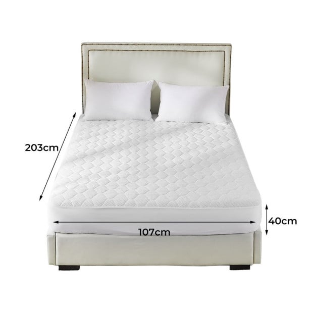 Mattress Protector Bamboo Pillowtop Waterproof Cover King Single Image 3