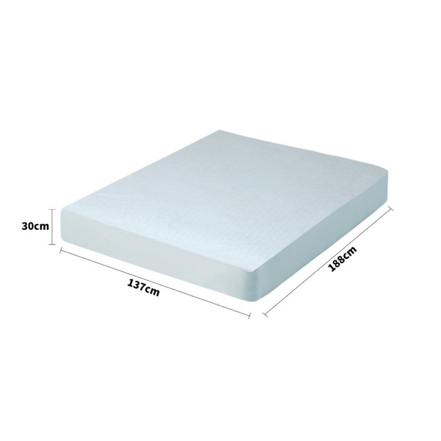 Cotton Terry Towel Waterproof Mattress Protector Fully Zipper Double Image 3