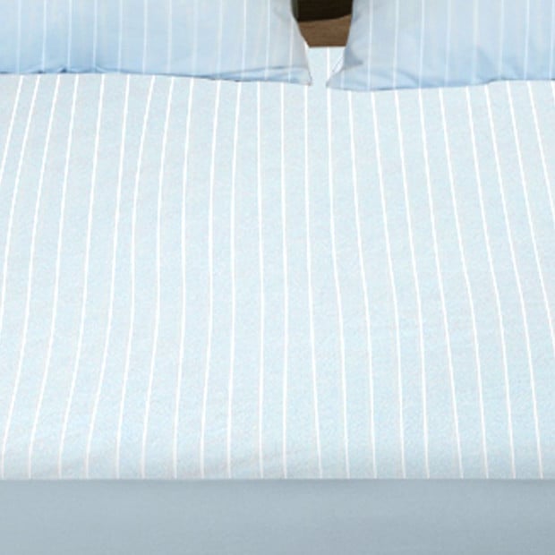 Cotton Terry Towel Waterproof Mattress Protector Cover Blue Queen Image 6