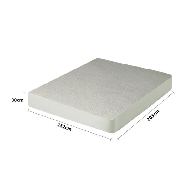 Cotton Terry Towel Waterproof Mattress Protector Cover Grey Queen Image 3