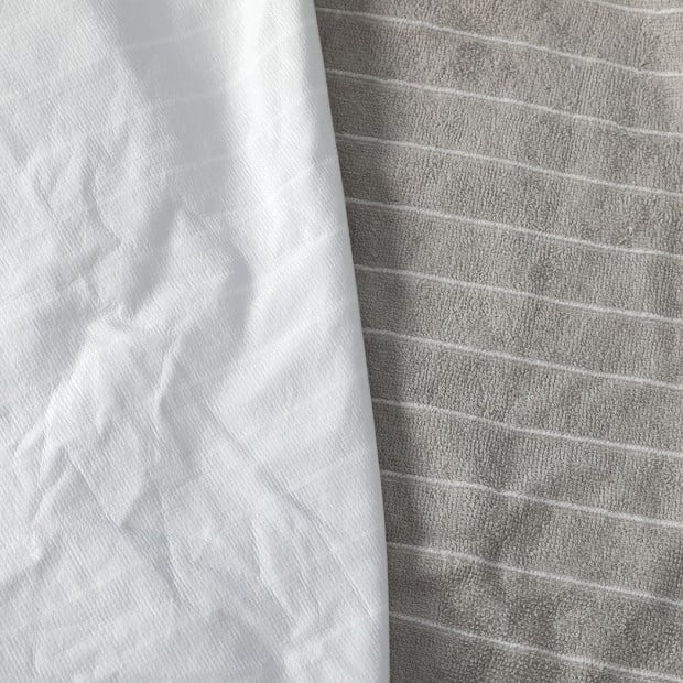 Cotton Terry Towel Waterproof Mattress Protector Cover Grey Queen Image 5