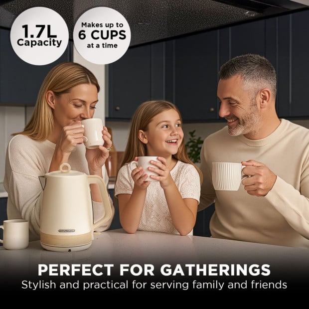 Morphy Richards Essence Scandi 1.7L Electric Kettle w/ Swivel Base BPA-Free Boil-Dry Protection & Scandinavian Design Image 5