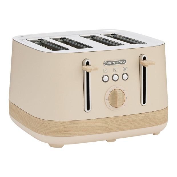 Morphy Richards Essence Scandi 4-Slice Toaster Deep Self-Centring Slots, Browning Control Cancel Reheat &  Defrost Image 2