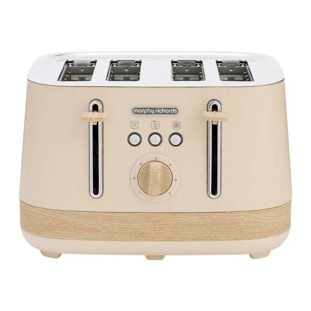 Morphy Richards Essence Scandi 4-Slice Toaster Deep Self-Centring Slots, Browning Control Cancel Reheat &  Defrost Image 3