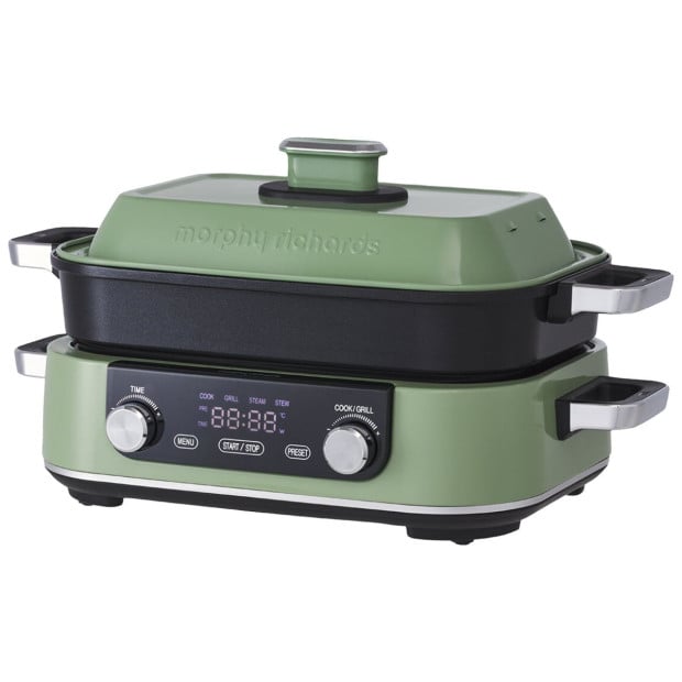 Morphy Richards 3L Non-Stick Multifunction Electric Cooker Pan - Green Image 2