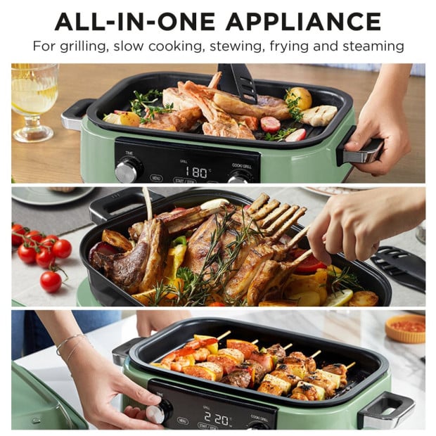 Morphy Richards 3L Non-Stick Multifunction Electric Cooker Pan - Green Image 6