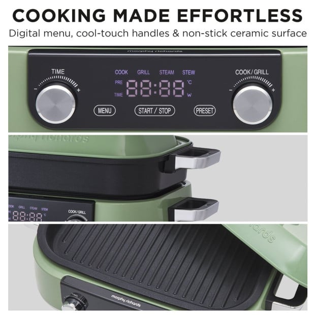 Morphy Richards 3L Non-Stick Multifunction Electric Cooker Pan - Green Image 7