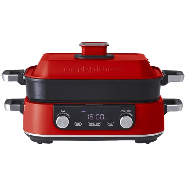 Morphy Richards 3L Non-Stick Multifunction Electric Cooker Pan - Red Image 3