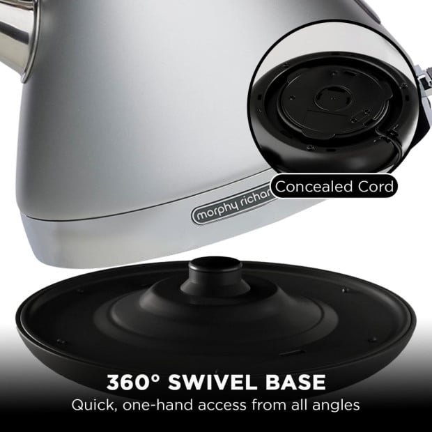 Morphy Richards 1.5L Venture Pyramid Kettle - Steel Grey Image 10