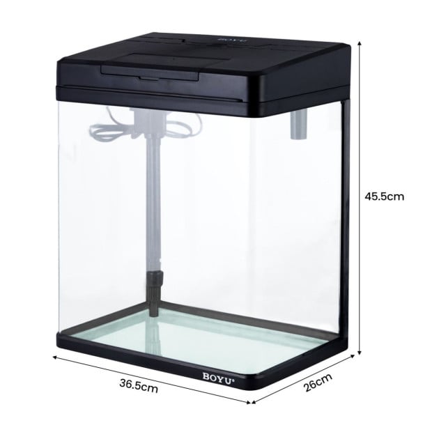 21L Complete Aquarium Kit With Bio Filter System LED Kit Curved Design Image 5