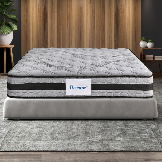 Mattress Spring Foam Medium Firm All Size 22CM Queen Dark Grey Image 7