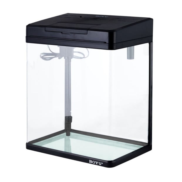 34L Complete Aquarium Kit With Bio Filter System LED Kit Curved Design Image 2