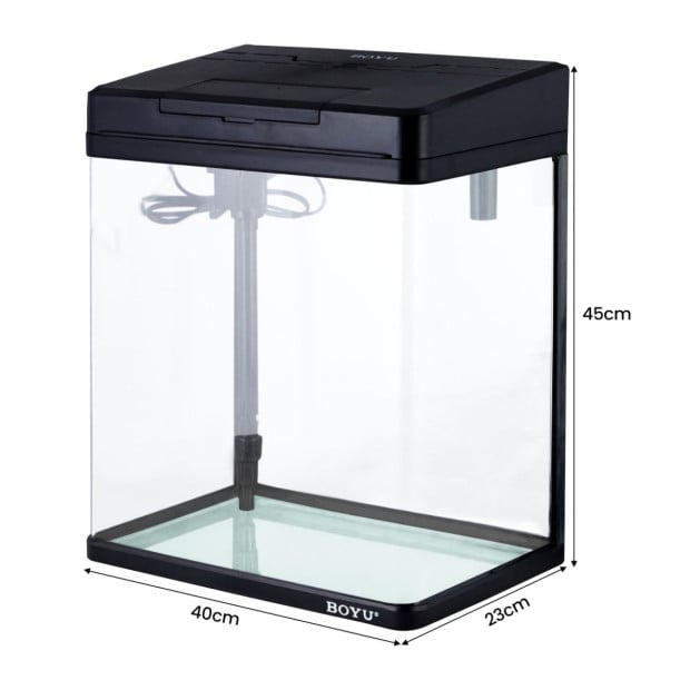 34L Complete Aquarium Kit With Bio Filter System LED Kit Curved Design Image 5