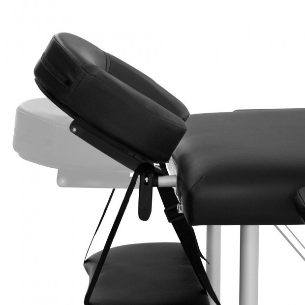 Portable Aluminium 3 Fold Massage Table Chair Bed Black 75cm Image 8