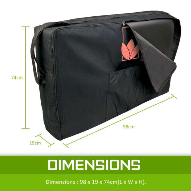 70cm Massage Table Carry Bag - Black Image 4