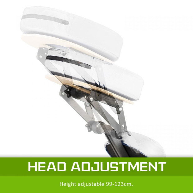 Aluminium Portable Massage Chair - WHITE Image 4