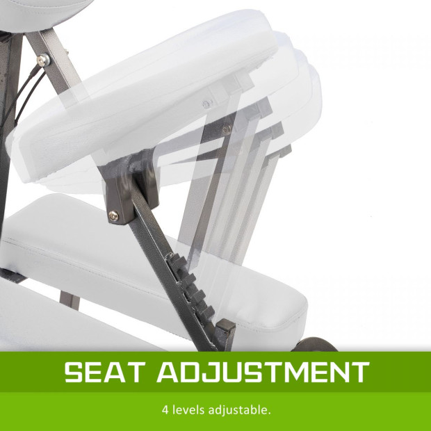 Aluminium Portable Massage Chair - WHITE Image 6