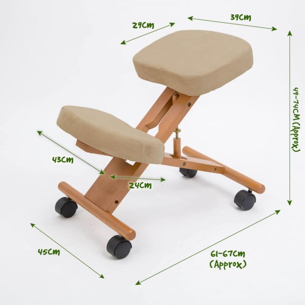 Ergonomic Kneeling Chair - BEIGE Image 6