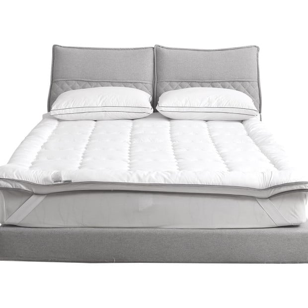 Bedding Pillowtop Mattress Topper Mat Pad Protector Cover Double Image 2
