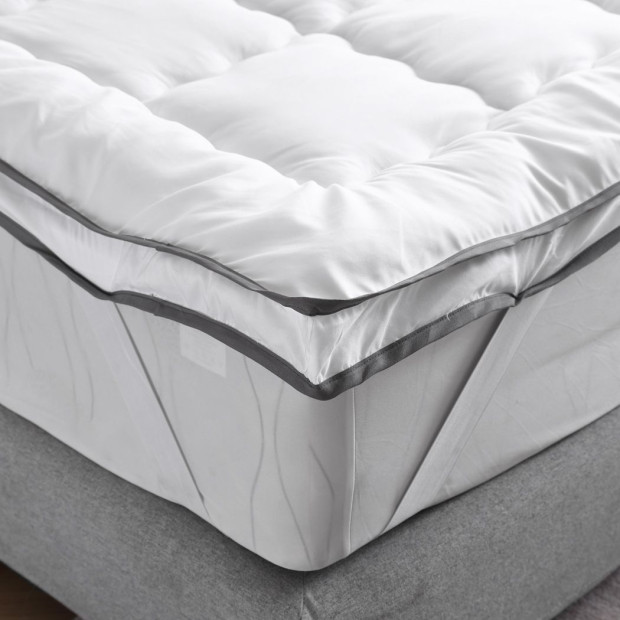 Bedding Pillowtop Mattress Topper Mat Pad Protector Cover Double Image 4