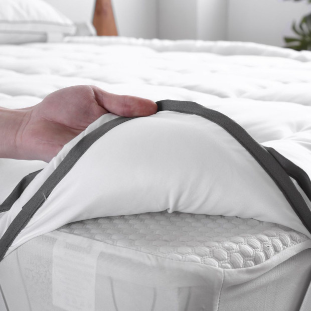 Bedding Pillowtop Mattress Topper Mat Pad Protector Cover Double Image 5