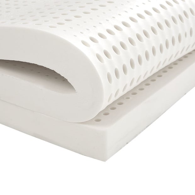 Latex Mattress Topper Double 7 Zone Removable Cover 5cm Image 4