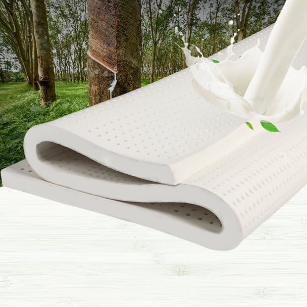 Latex Mattress Topper Double 7 Zone Removable Cover 5cm Image 8