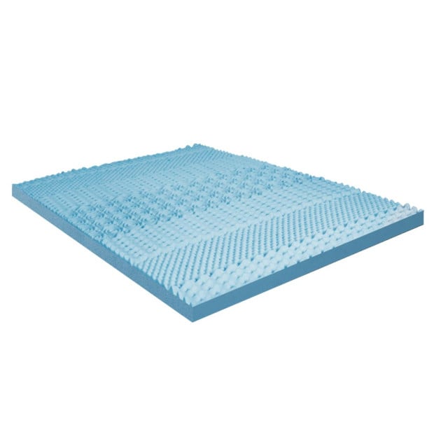 7-Zone Cool Gel Mattress Topper Memory Foam Removable Cover 8CM Double Image 2