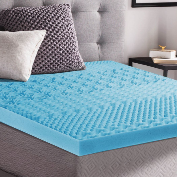 7-Zone Cool Gel Mattress Topper Memory Foam Removable Cover 8CM Double Image 7