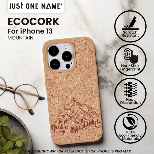 The EcoCork Case for iPhone 13 - Mountain