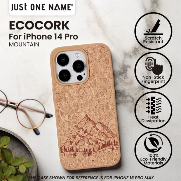 The EcoCork Case for iPhone 14 Pro - Mountain