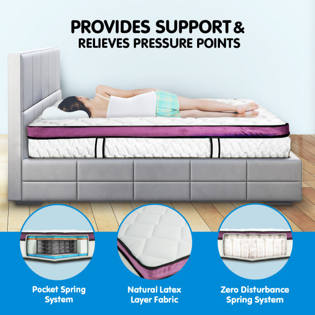 Euro Top Spring Pocket Mattress Queen - 30cm Image 2