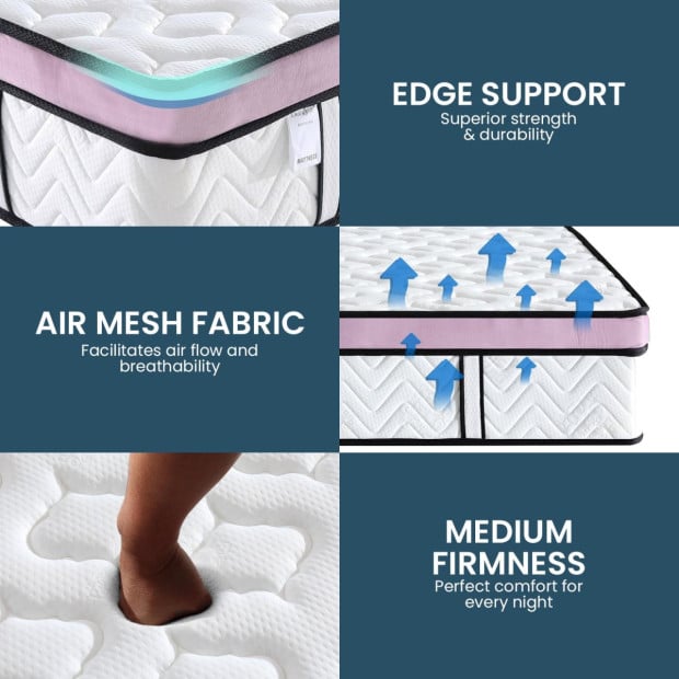 Euro Top Spring Pocket Mattress Queen - 30cm Image 7