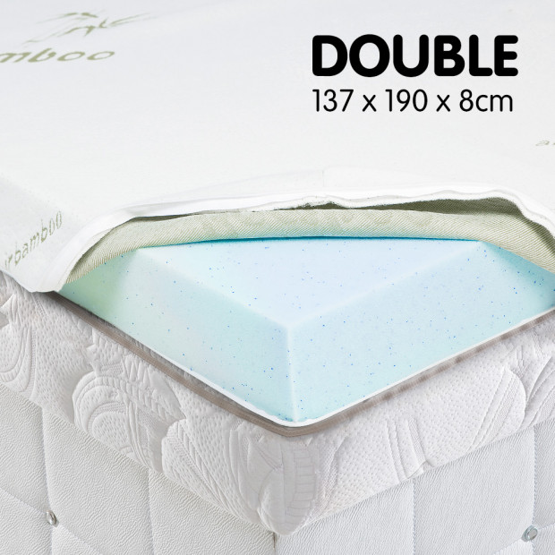 Cool GEL Memory Foam Mattress Topper - Double