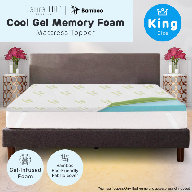 Cool GEL Memory Foam Mattress Topper - King Image 8