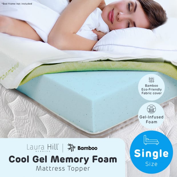 Cool GEL Memory Foam Mattress Topper - Single Image 6