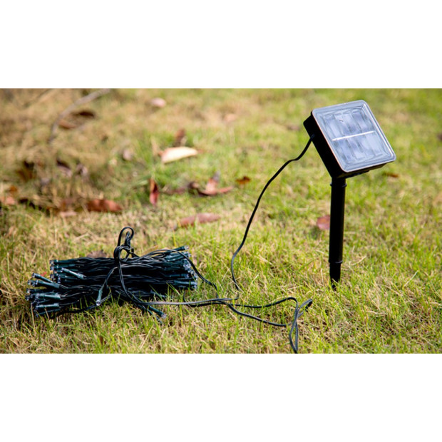 200led 25m Solar Power Thicker String Light Cool White Image 3